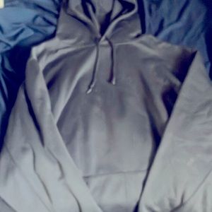 Plain grey cotton hoodie